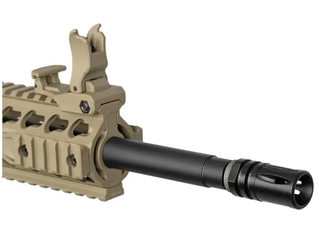 Страйкбольна гвинтівка Evolution Recon Superlite 14.5" Carbontech AEG 6 мм Tan Фото 4